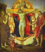 Holy Trinity with Mary Magdalene St. John the Baptist and Tobias and the Angel Sandro Botticelli